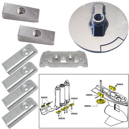 TECNOSEAL Anode Kit w/Hardware - Mercury Verado 6 - Zinc 20816